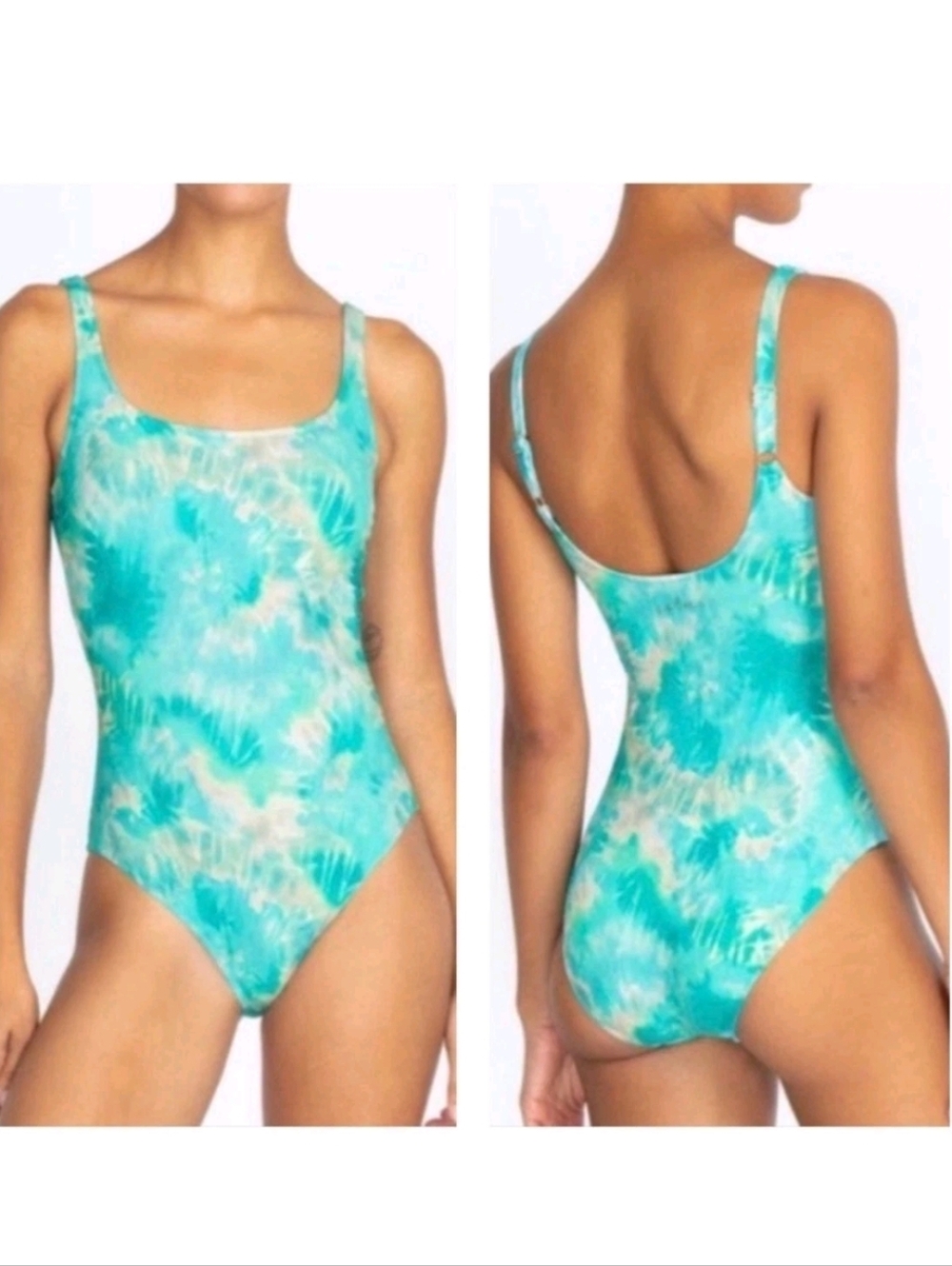 Calme Tie-Dye Turquoise Resort‎ One-Piece Swimsuit Size Medium